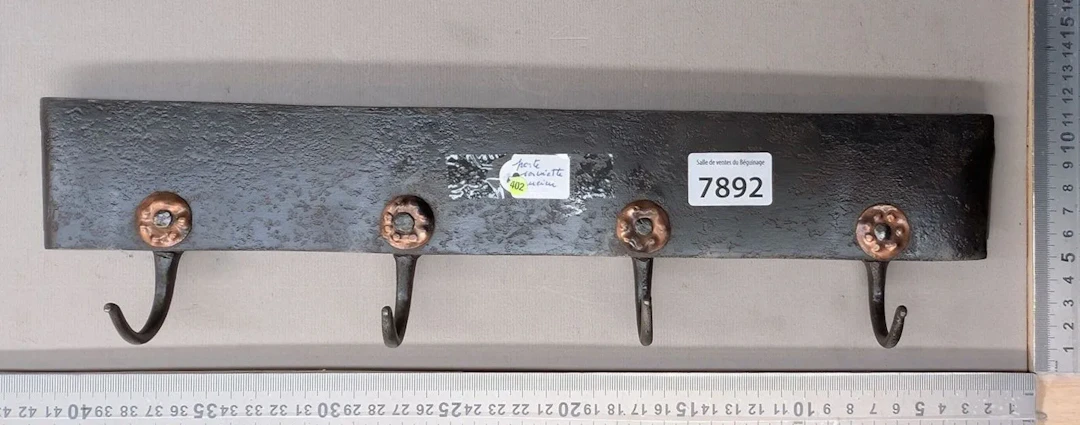 1 wrought-iron towel rack—see photos for dimensions and condition