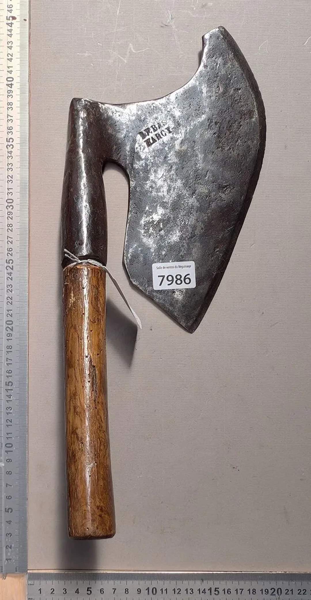 1 clog-maker's axe—see photos for dimensions and condition