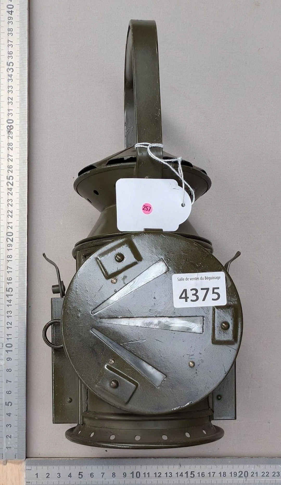Military lantern—see photos for dimensions and condition