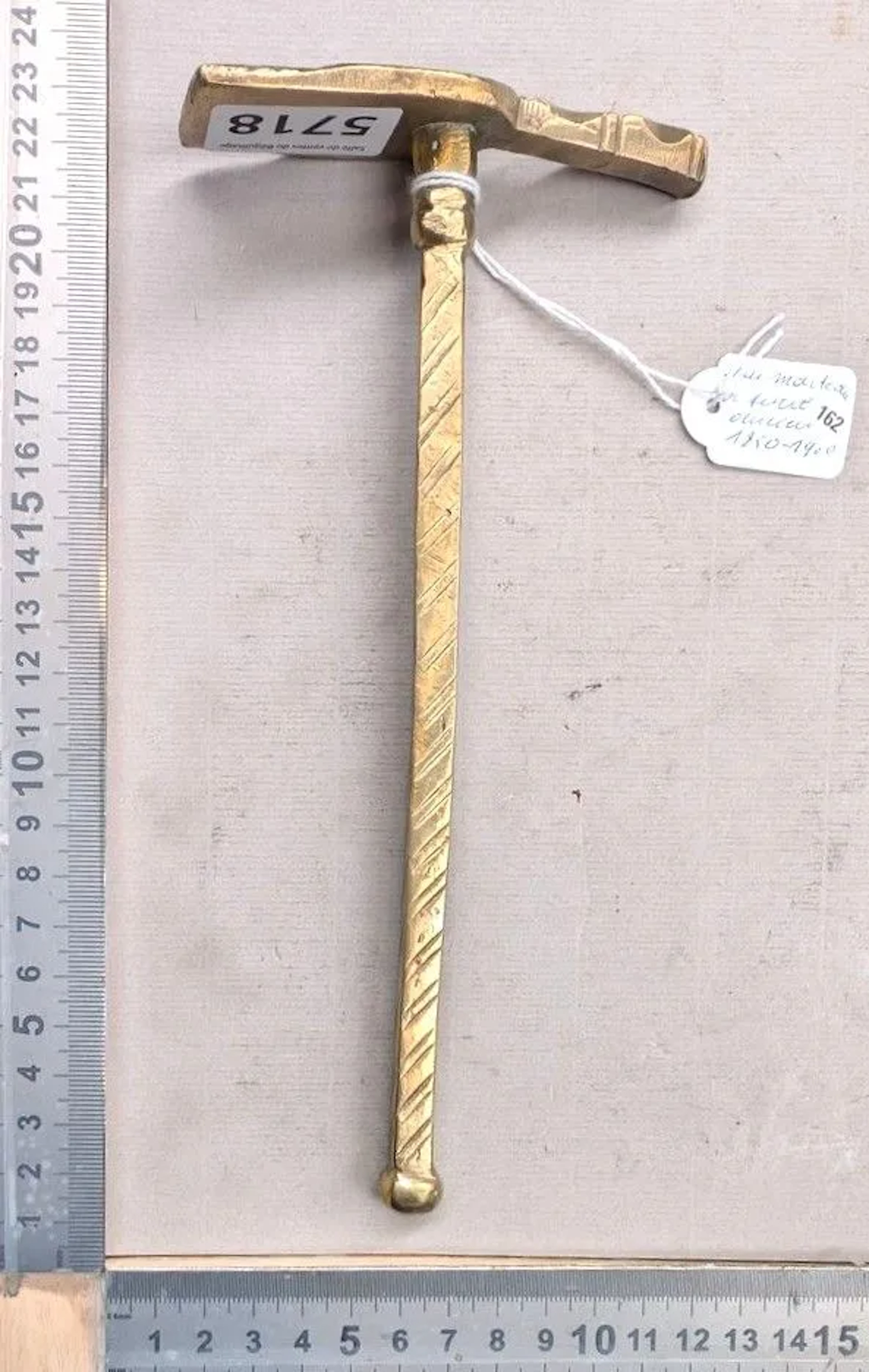 An antique sugar hammer, 1850–1900—see photos for dimensions and condition