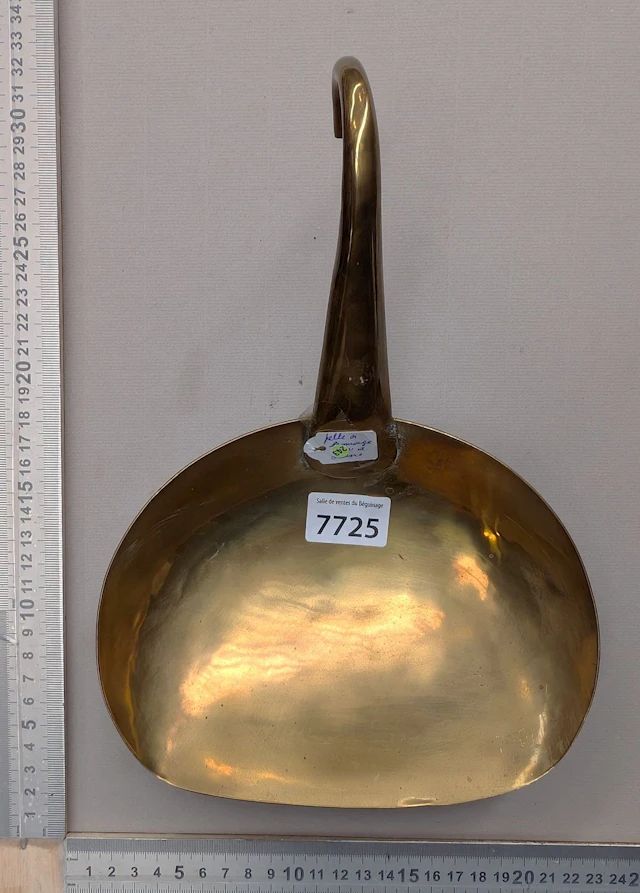 1 old cheese or cream scoop—see photos for dimensions and condition