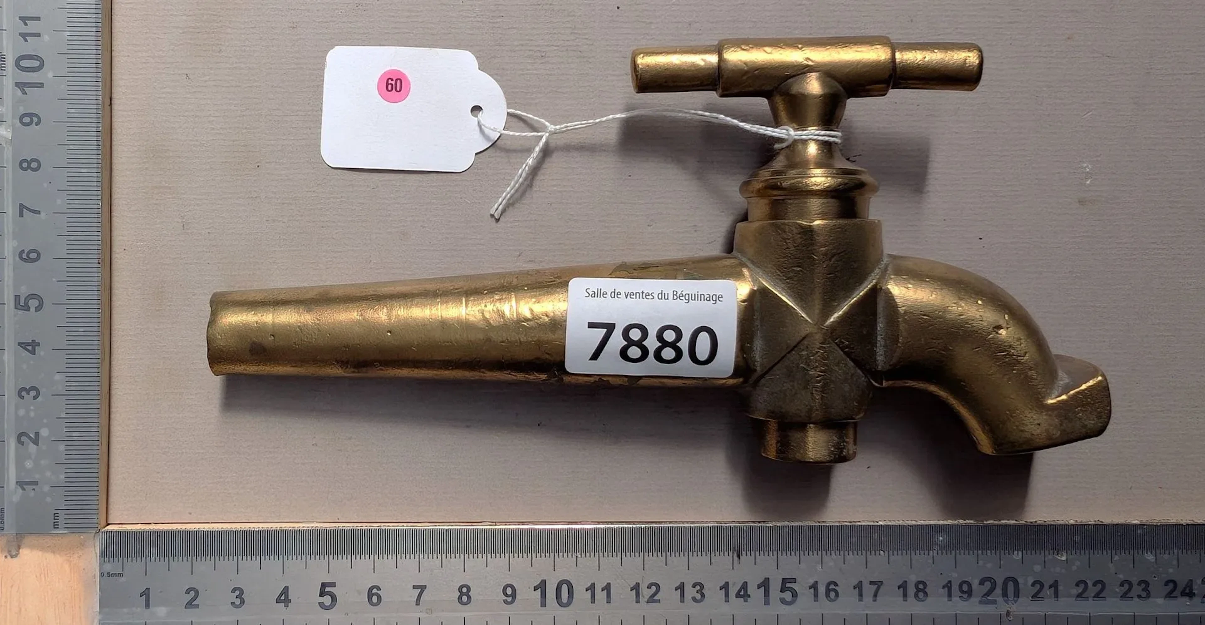 Antique bronze faucet—see photos for dimensions and condition