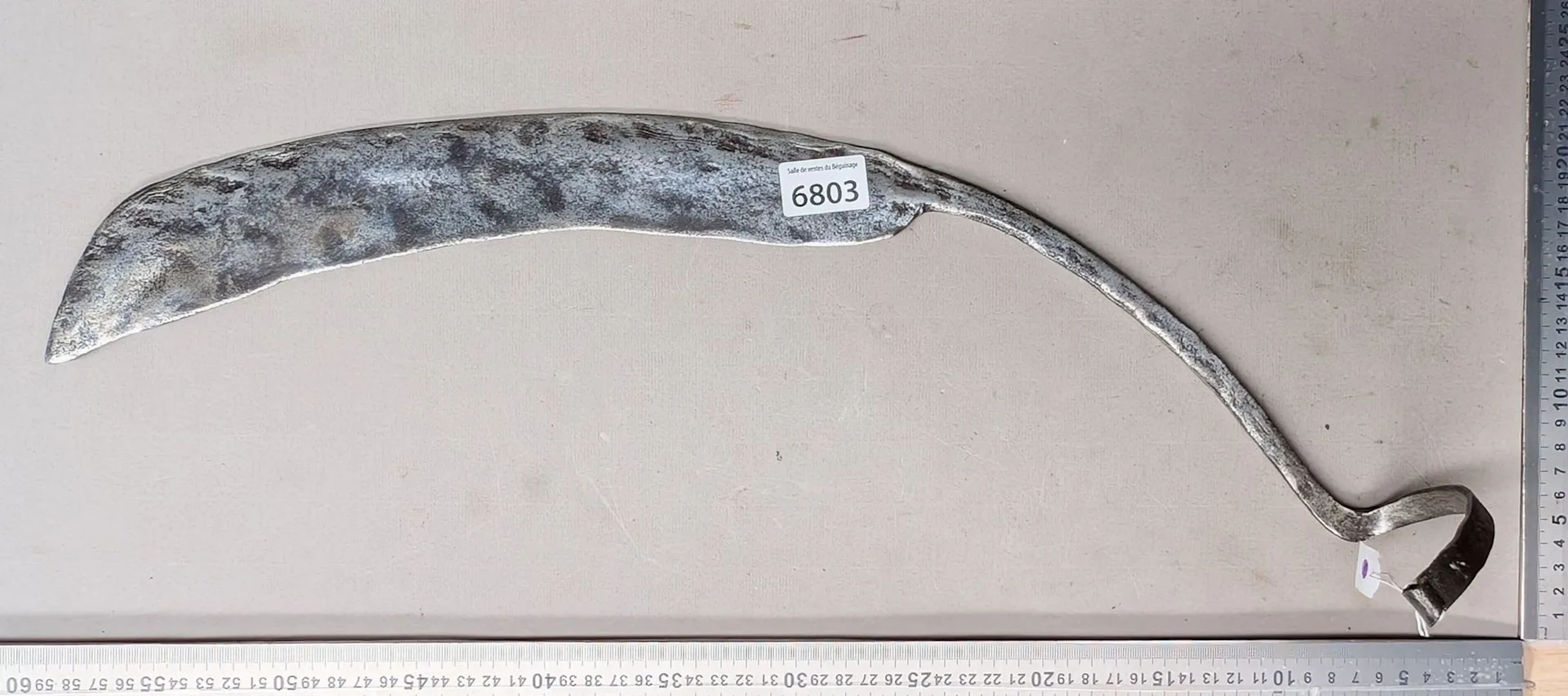 1 antique farm bread knife—see photos for dimensions and condition