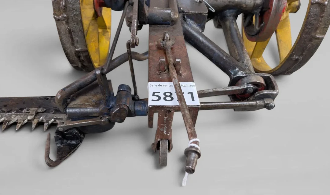 Scale model of a cutter bar mower—see photos for dimensions and condition