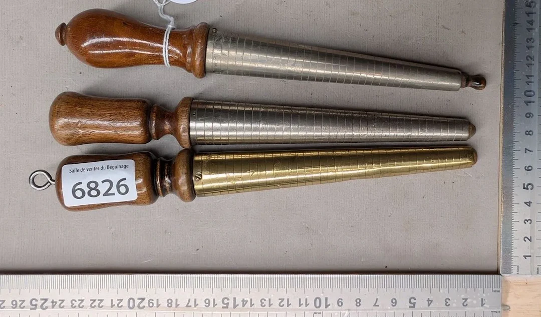 3 jeweler's calipers for measuring rings—see photos for dimensions