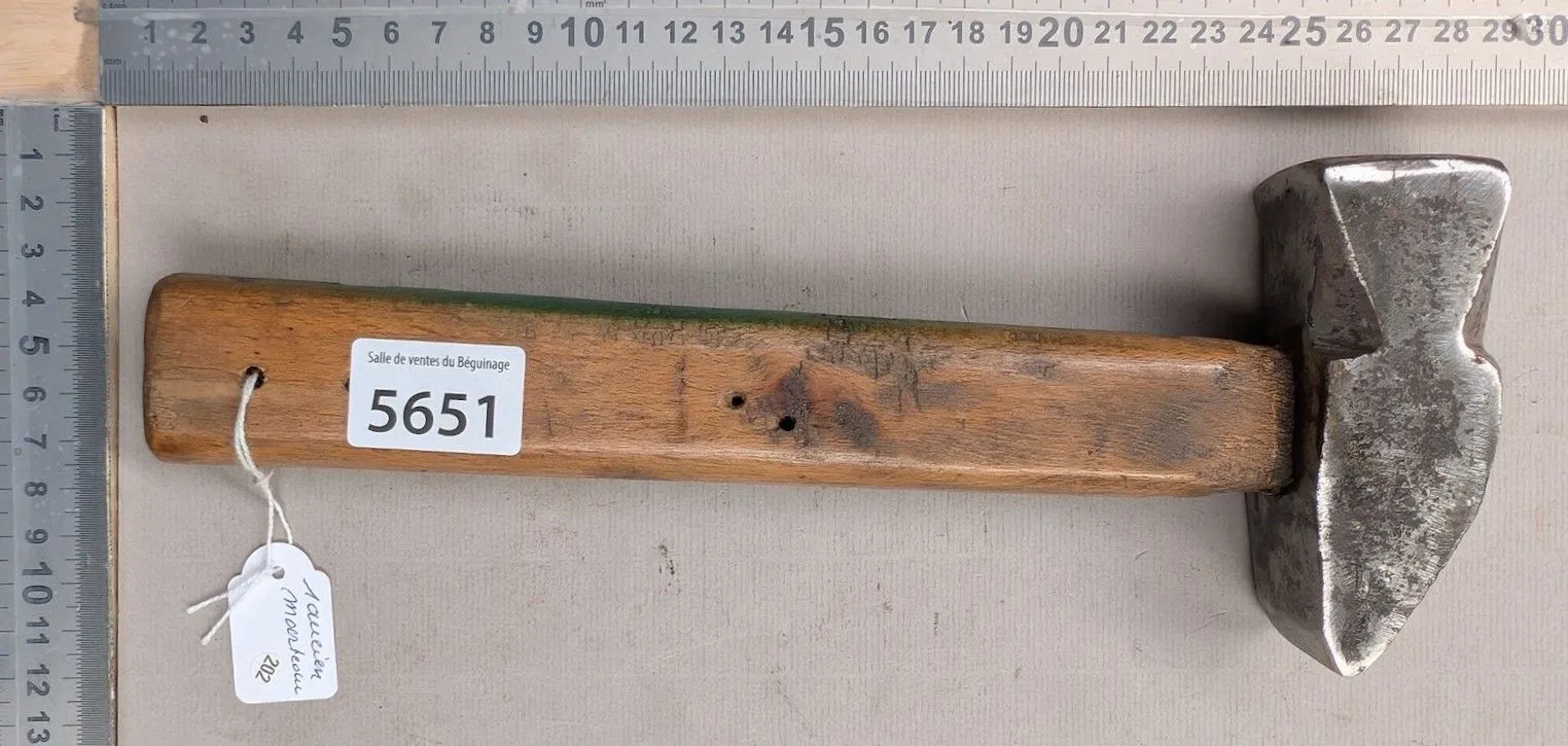 A well-crafted antique hammer—see photos for dimensions and condition