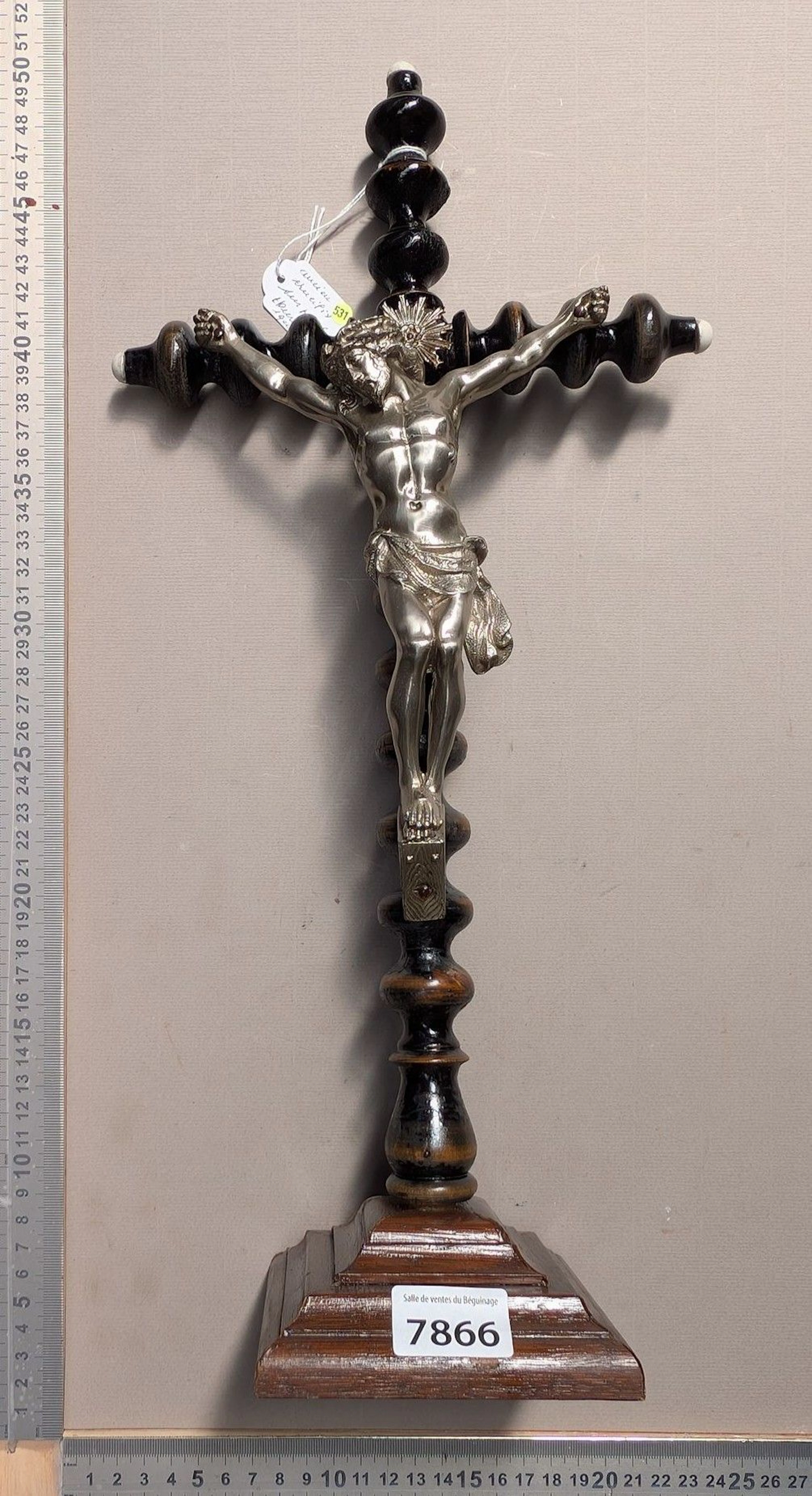 Antique wooden cross-on-cross - See photos for dimensions and condition
