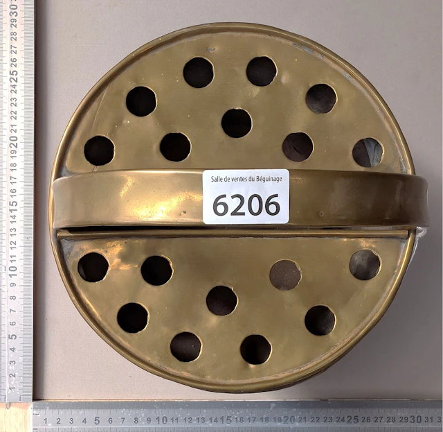 Antique copper space heater—see photos for dimensions and condition