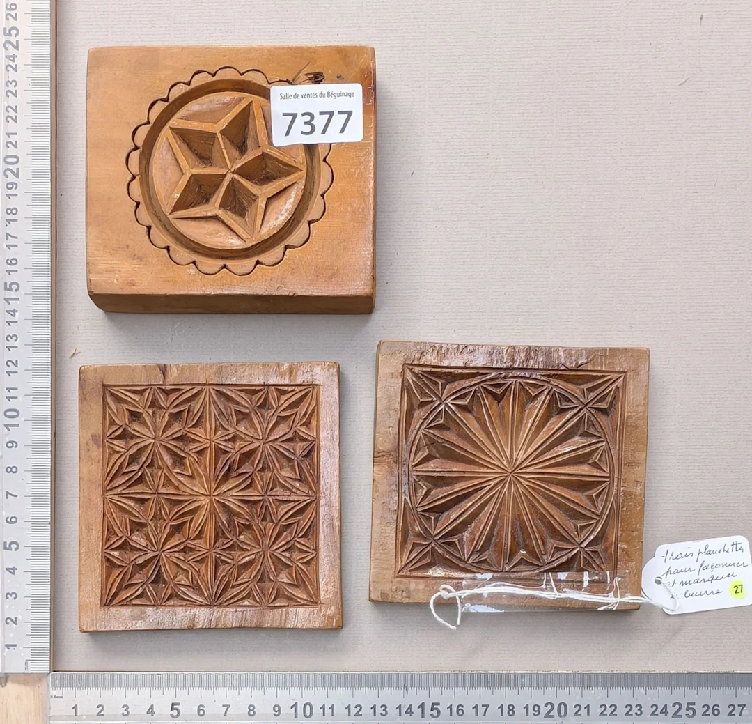 Three small boards for shaping and marking butter—see photos for dimensions