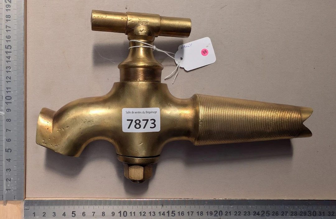 Antique bronze faucet—see photos for dimensions and condition