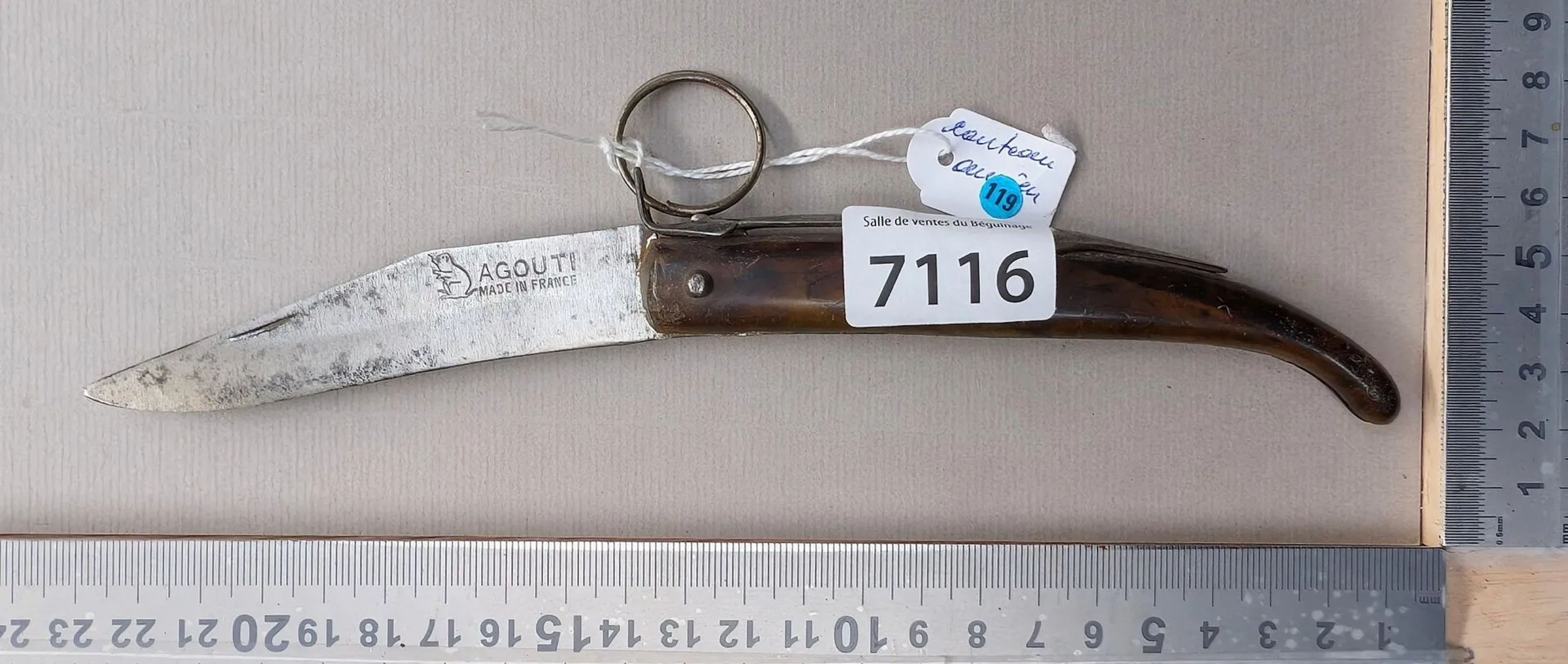 Vintage AGOUT France pocket knife—see photos for dimensions and condition