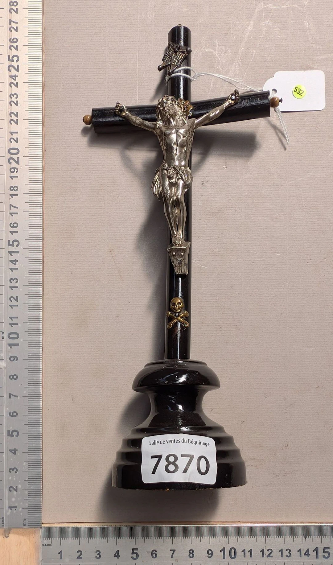 Antique wooden cross-on-cross - See photos for dimensions and condition