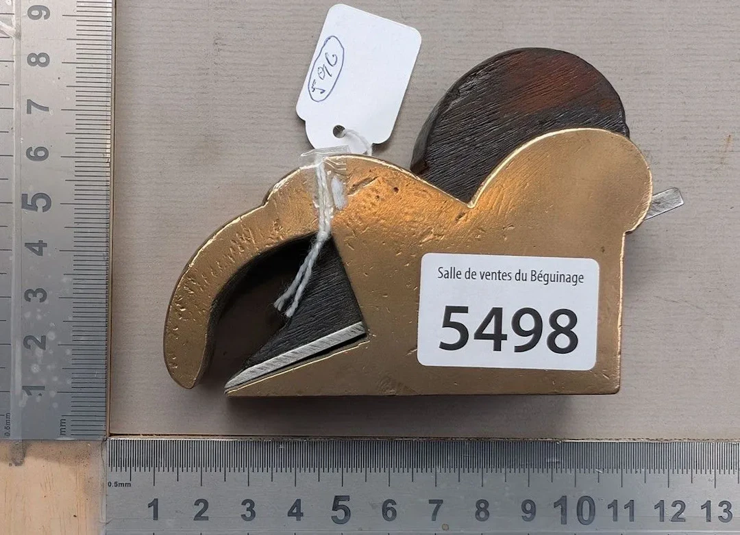 Bronze plane with hardwood handle, 1860–1900 — See photos for dimensions