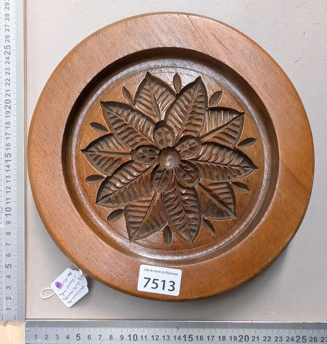 1 antique carved butter stamp—see photos for dimensions and condition