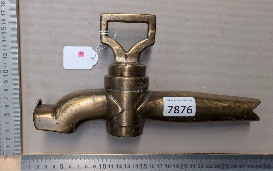 Antique bronze faucet—see photos for dimensions and condition
