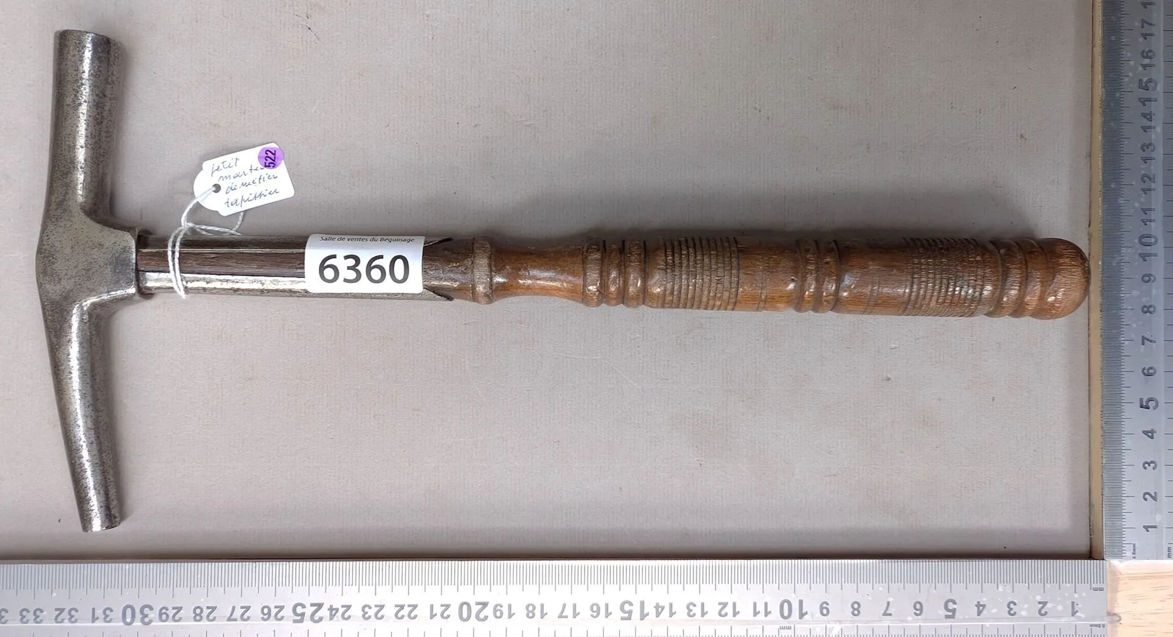 1 small hammer used in upholstery and leatherwork—see photos for dimensions