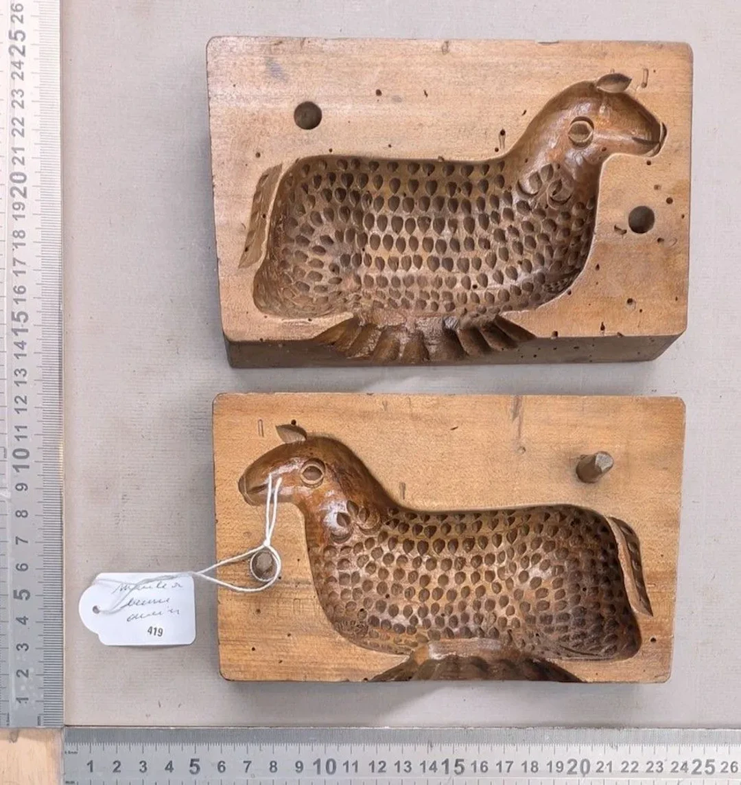 Antique butter mold—see photos for dimensions and condition