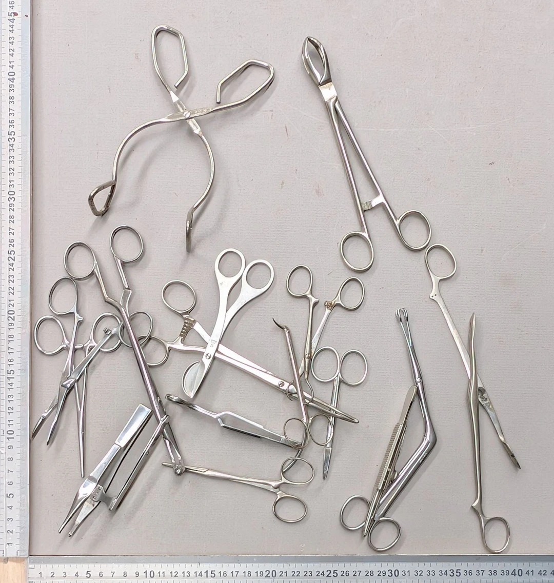15 medical instruments—see photos for dimensions and condition