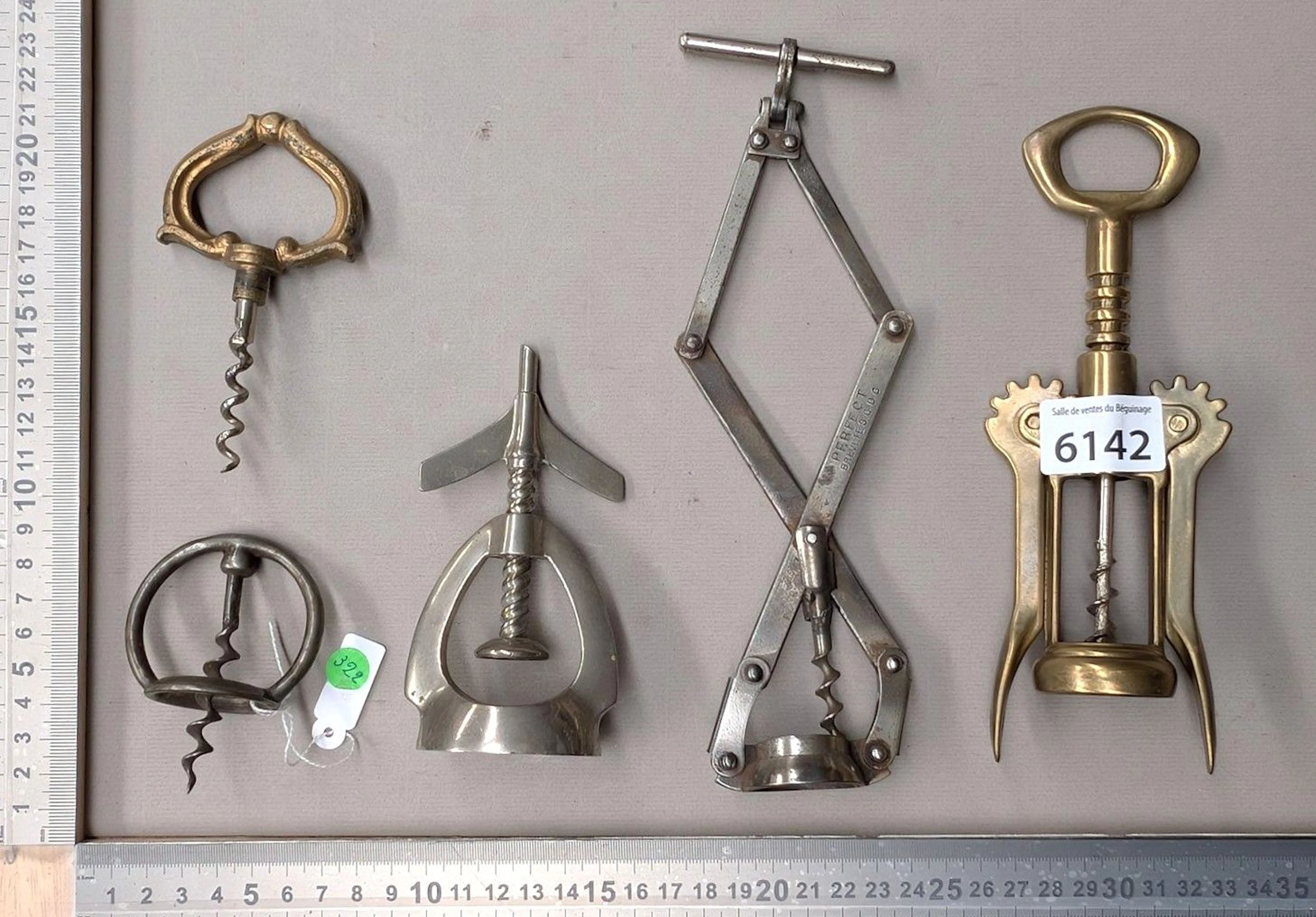 5 different corkscrews—see photos for dimensions and condition