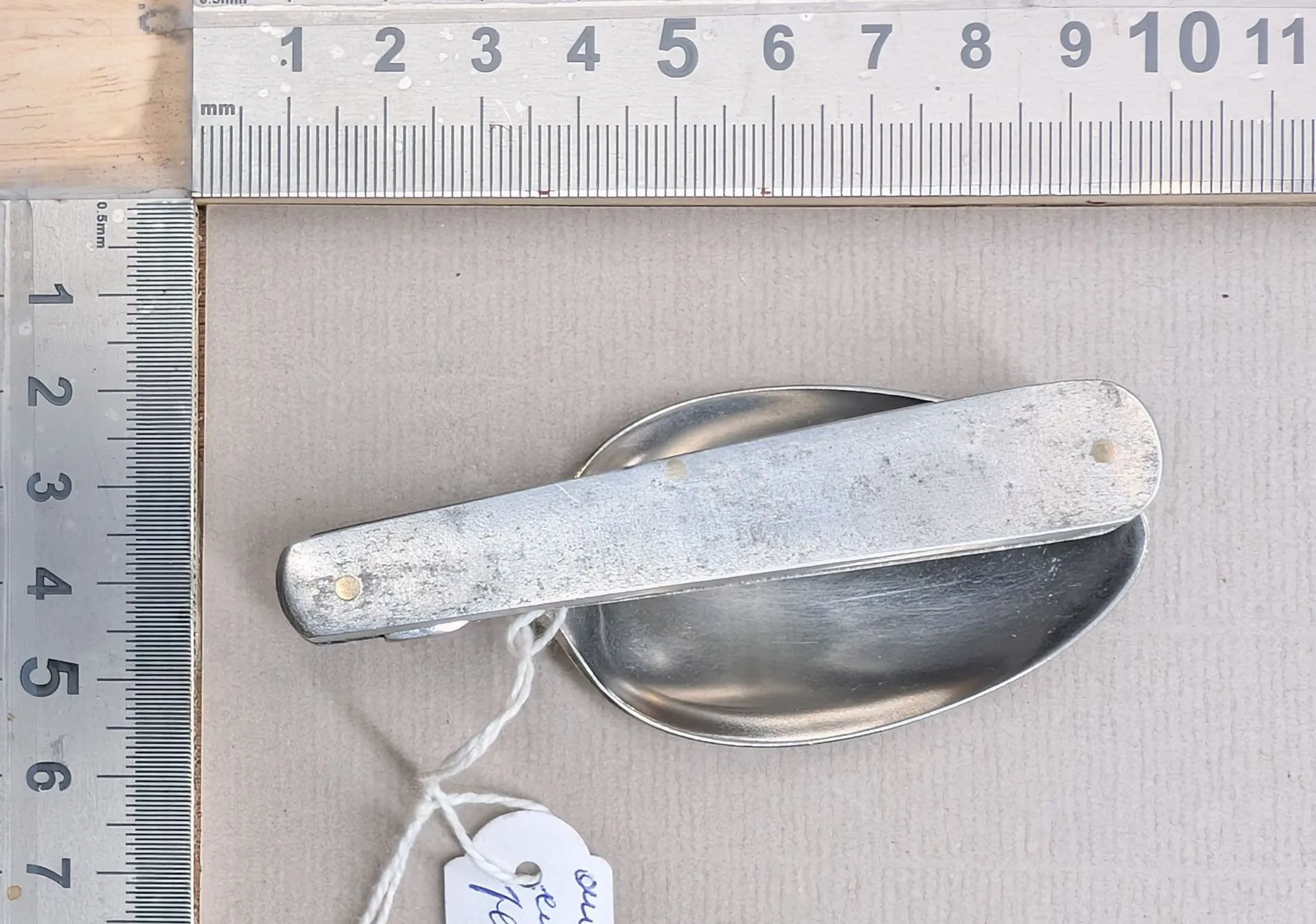 Antique folding spoon—see photos for dimensions and condition