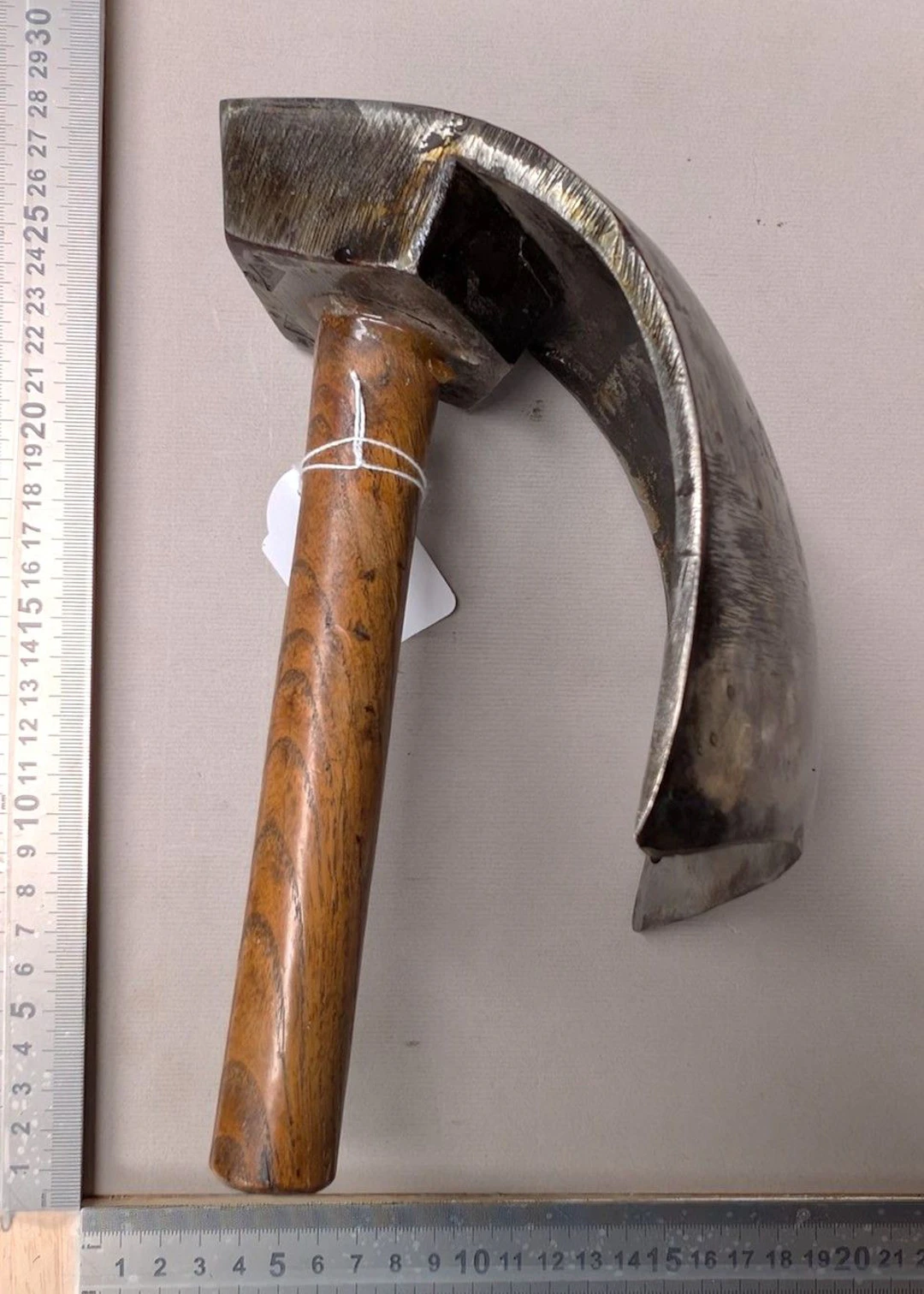 A forged steel adze—see photos for dimensions and condition