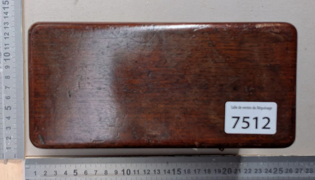 1 beautiful box set with brass weights—see photos for dimensions and condition