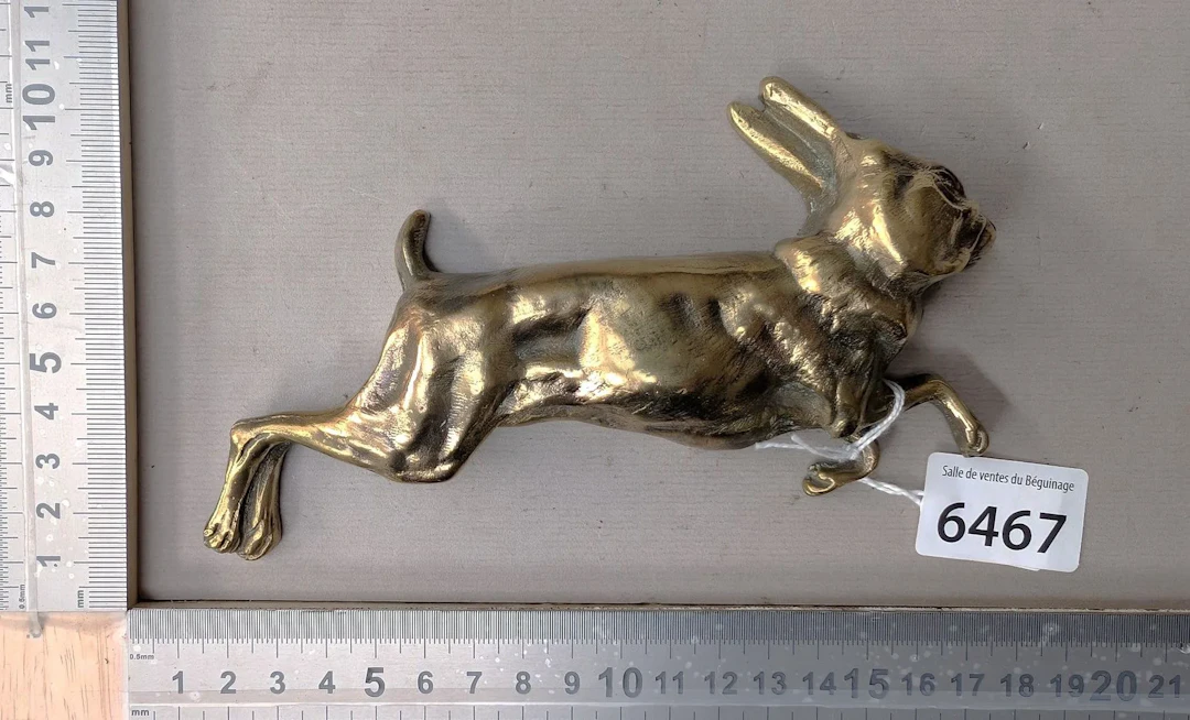 1 bronze hare—see photos for dimensions and condition