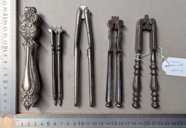 5 antique nutcrackers—see photos for dimensions and condition