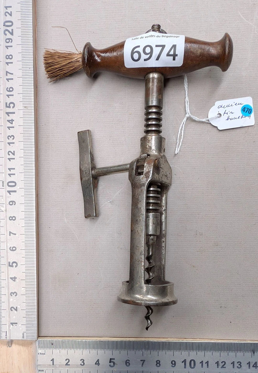 Antique corkscrew—see photos for dimensions and condition