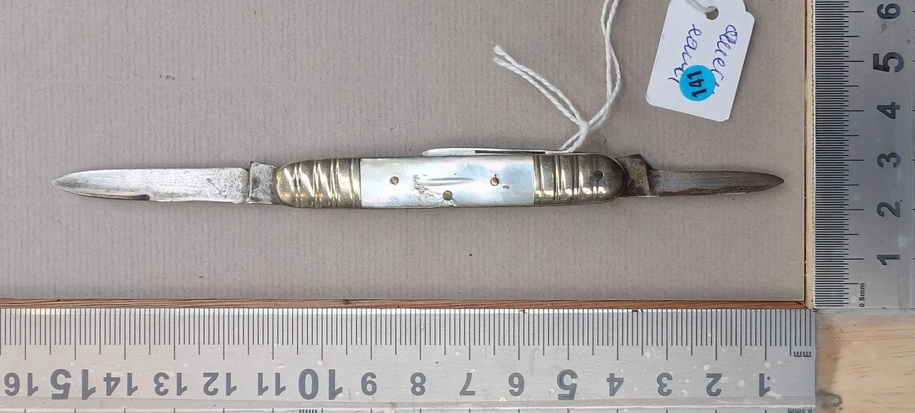 Antique 3-blade pocket knife - See photos for dimensions and condition