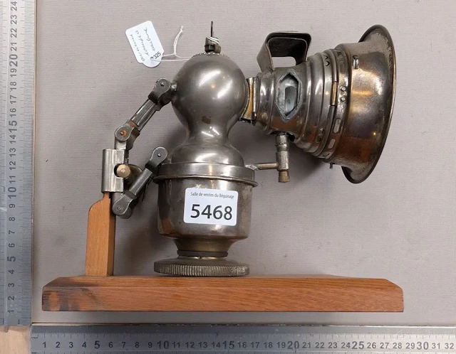 Antique carbide lamp—see photos for dimensions and condition