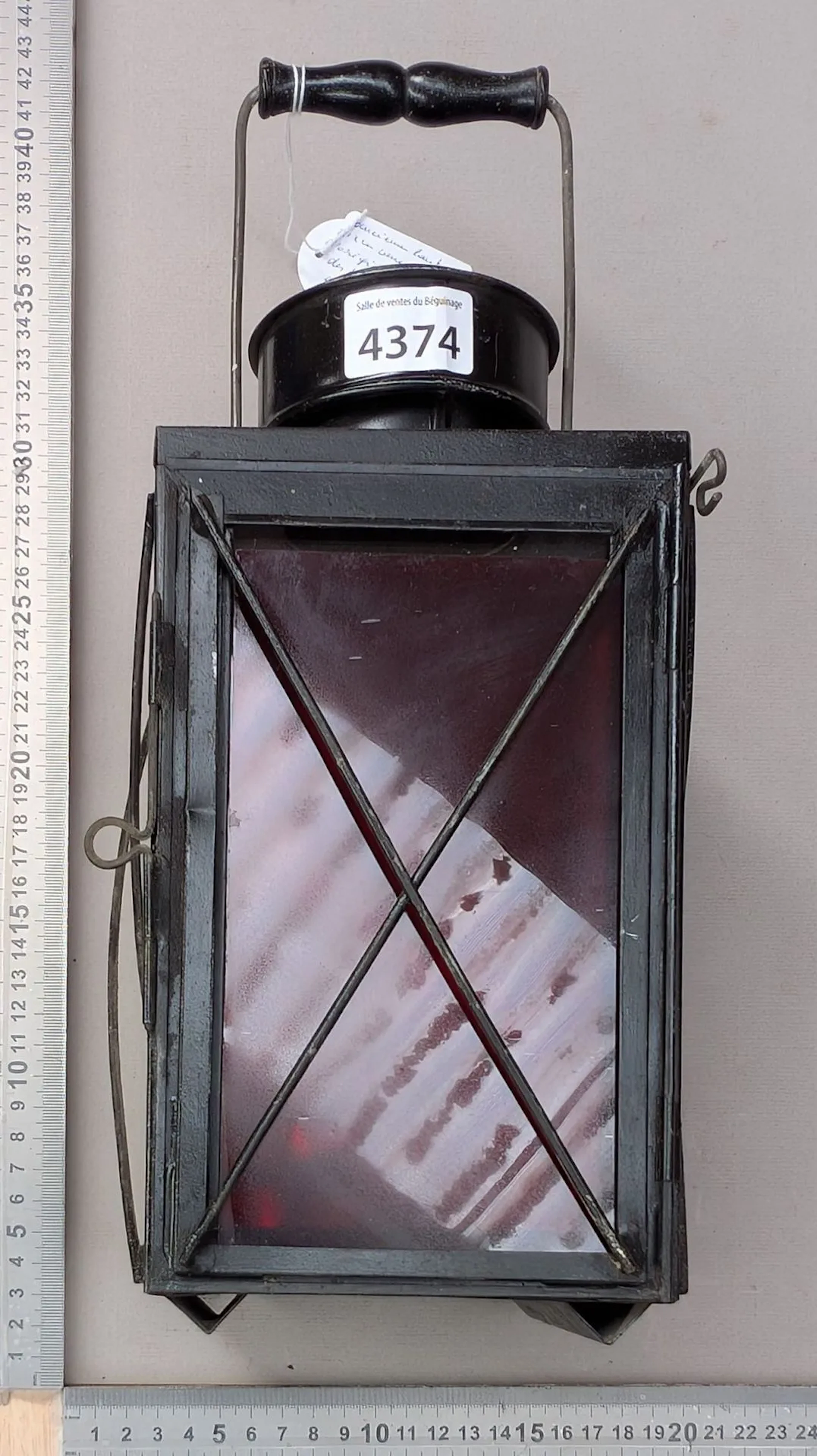 Antique 19th-century lantern—see photos for dimensions and condition