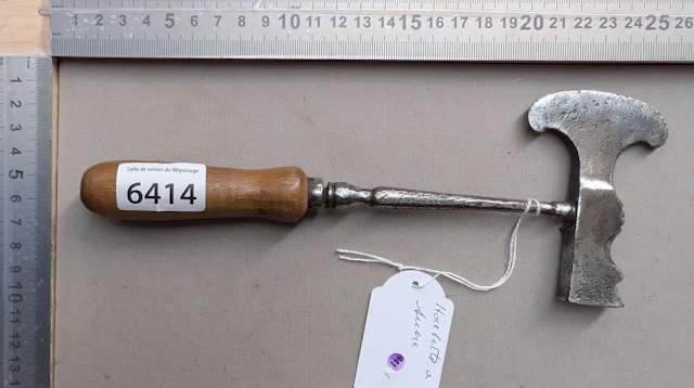 1 antique sugar axe—see photos for dimensions and condition