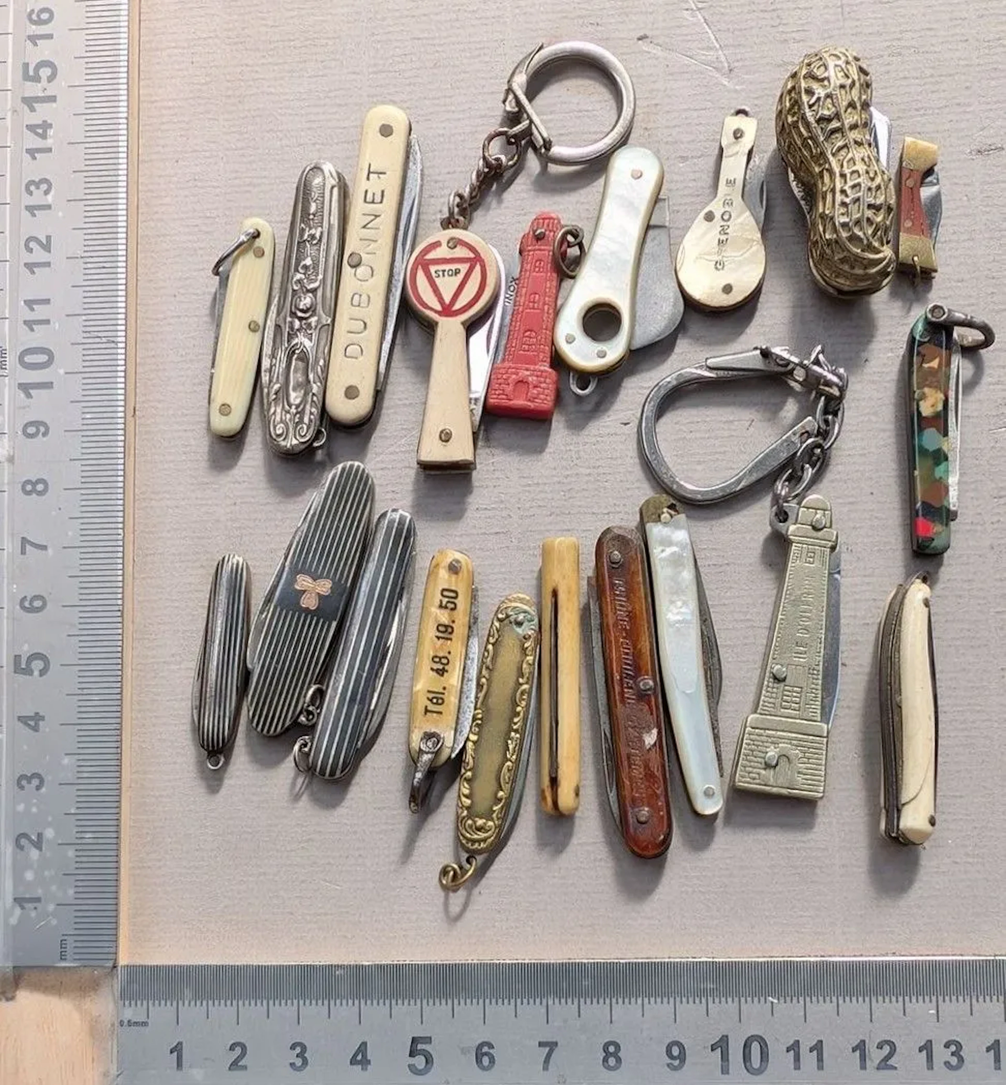 Set of 20 small antique knives, 1900–1950 — See photos for dimensions