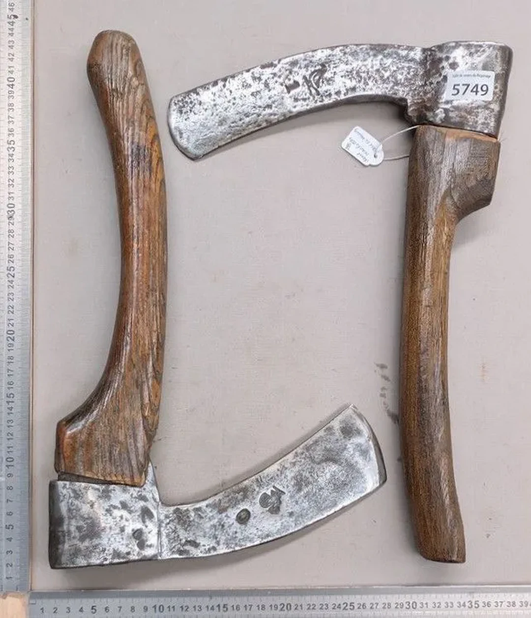 2 antique hatchets—see photos for dimensions and condition