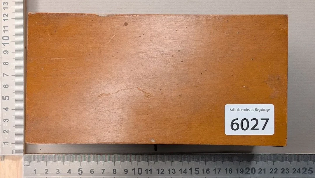 Set of 11 round brass weights; 1 small weight is missing—see photos