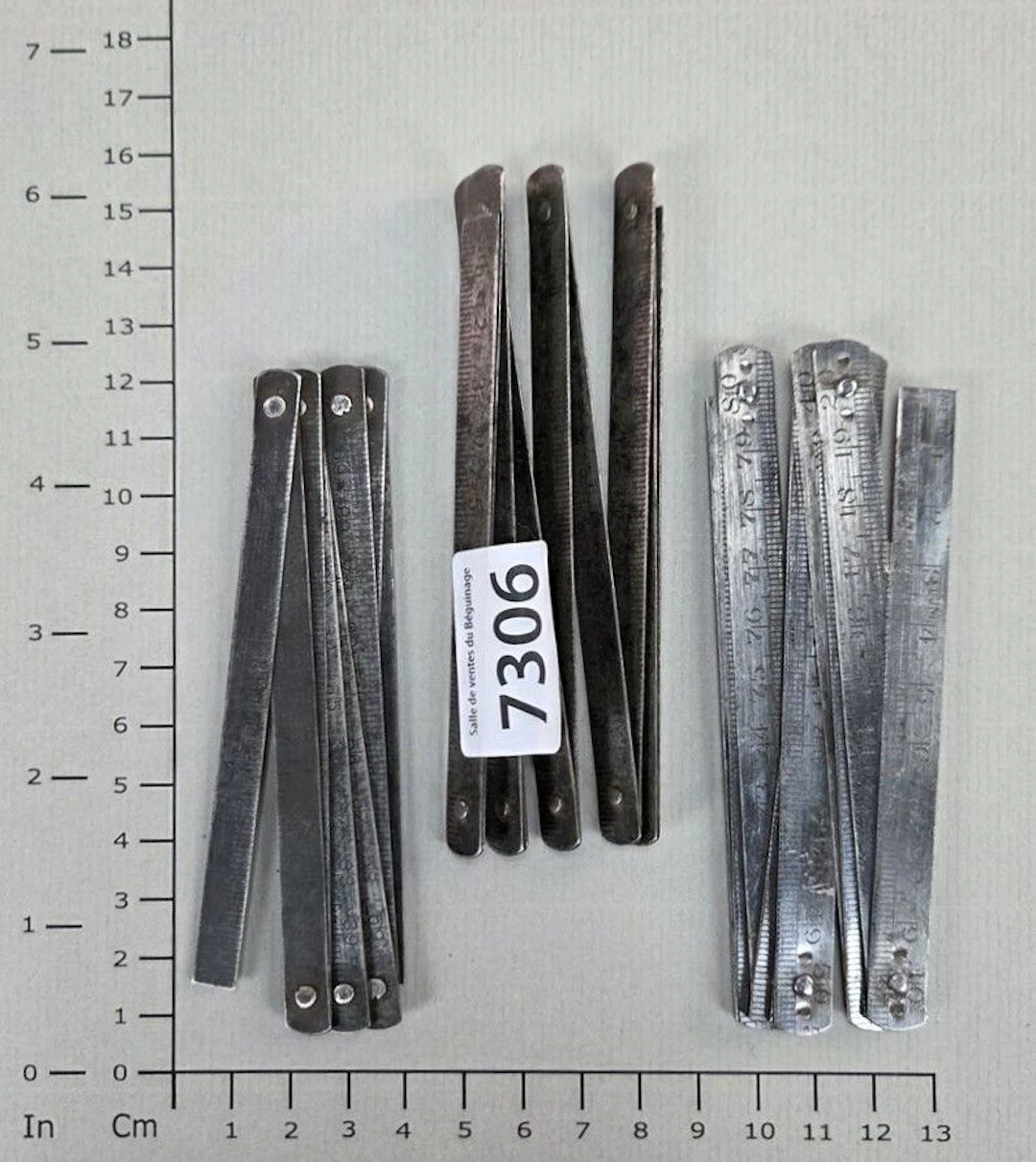 3 meters of antique metal—see photos for dimensions and condition