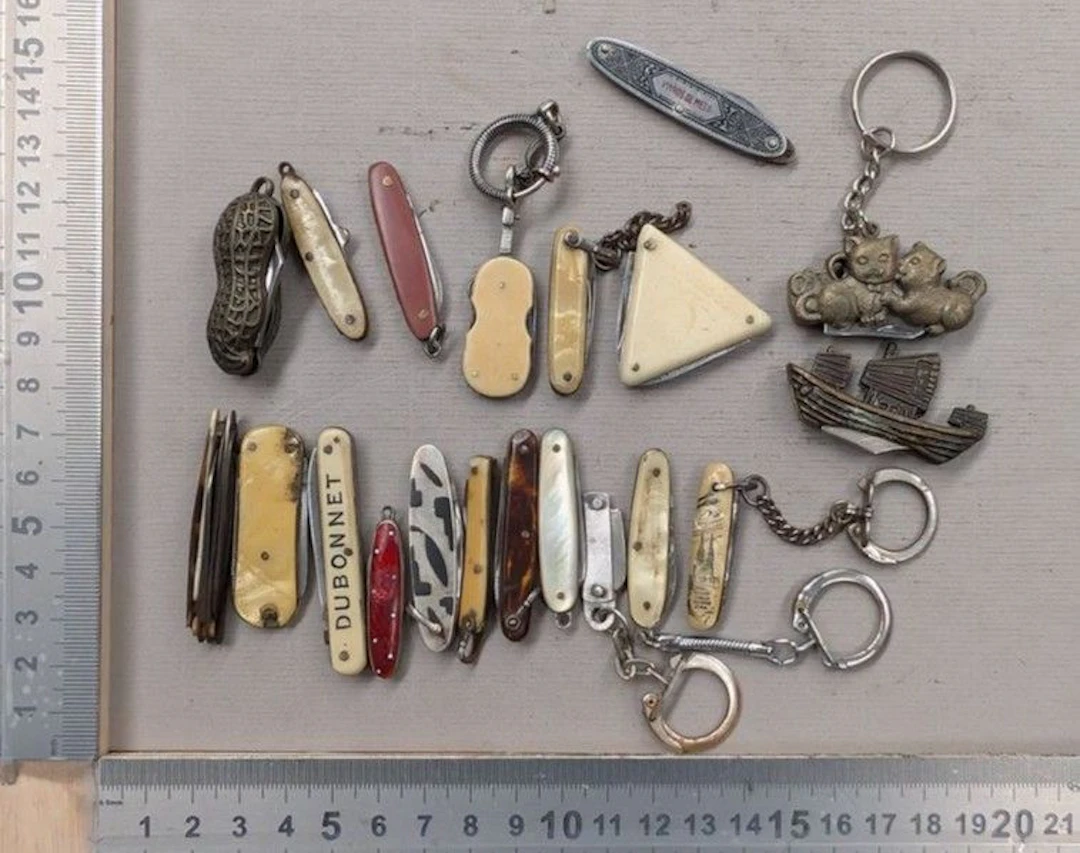 Set of 20 small antique knives, 1900–1950 — See photos for dimensions