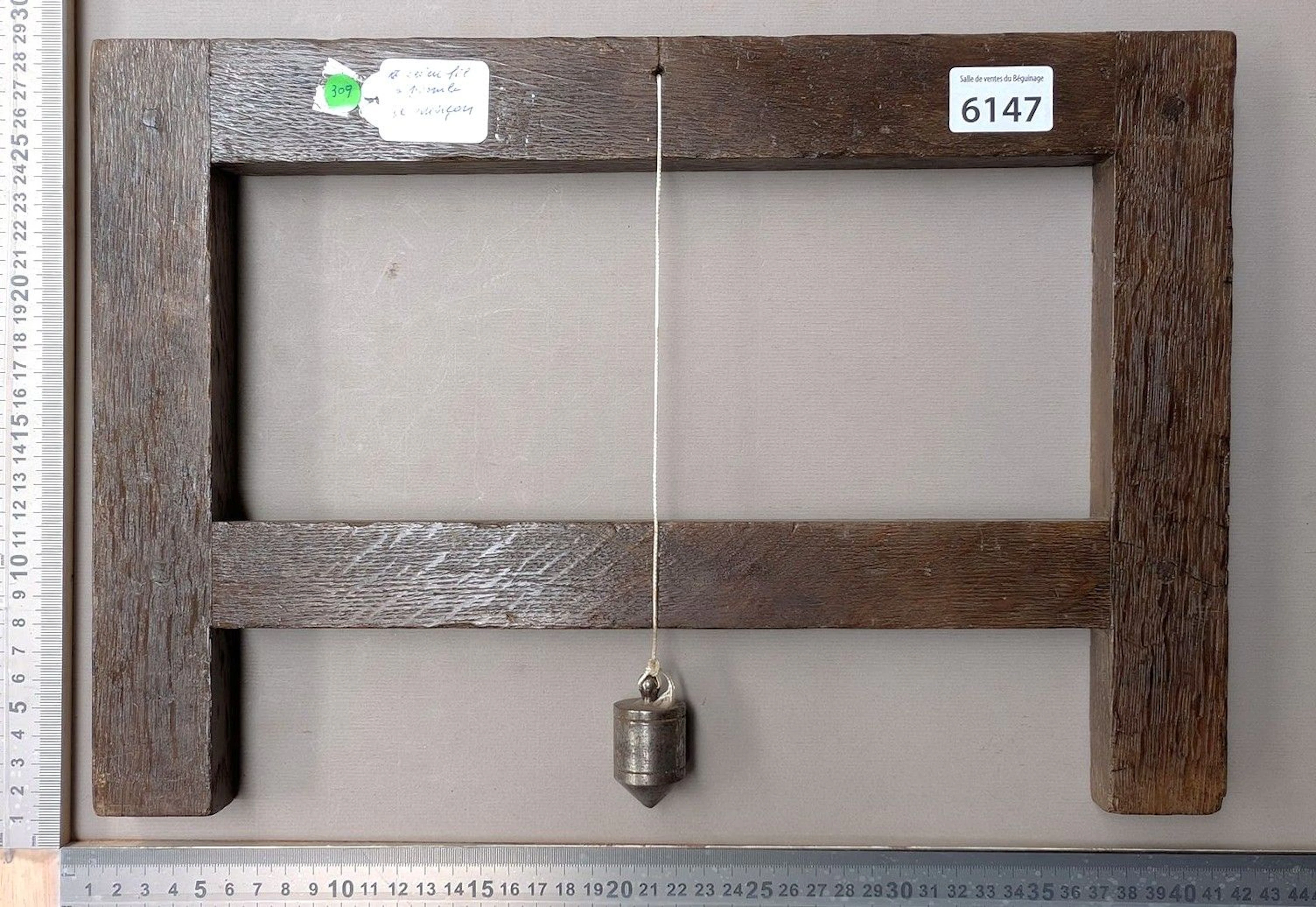 1 old mason's plumb line—see photos for dimensions and condition