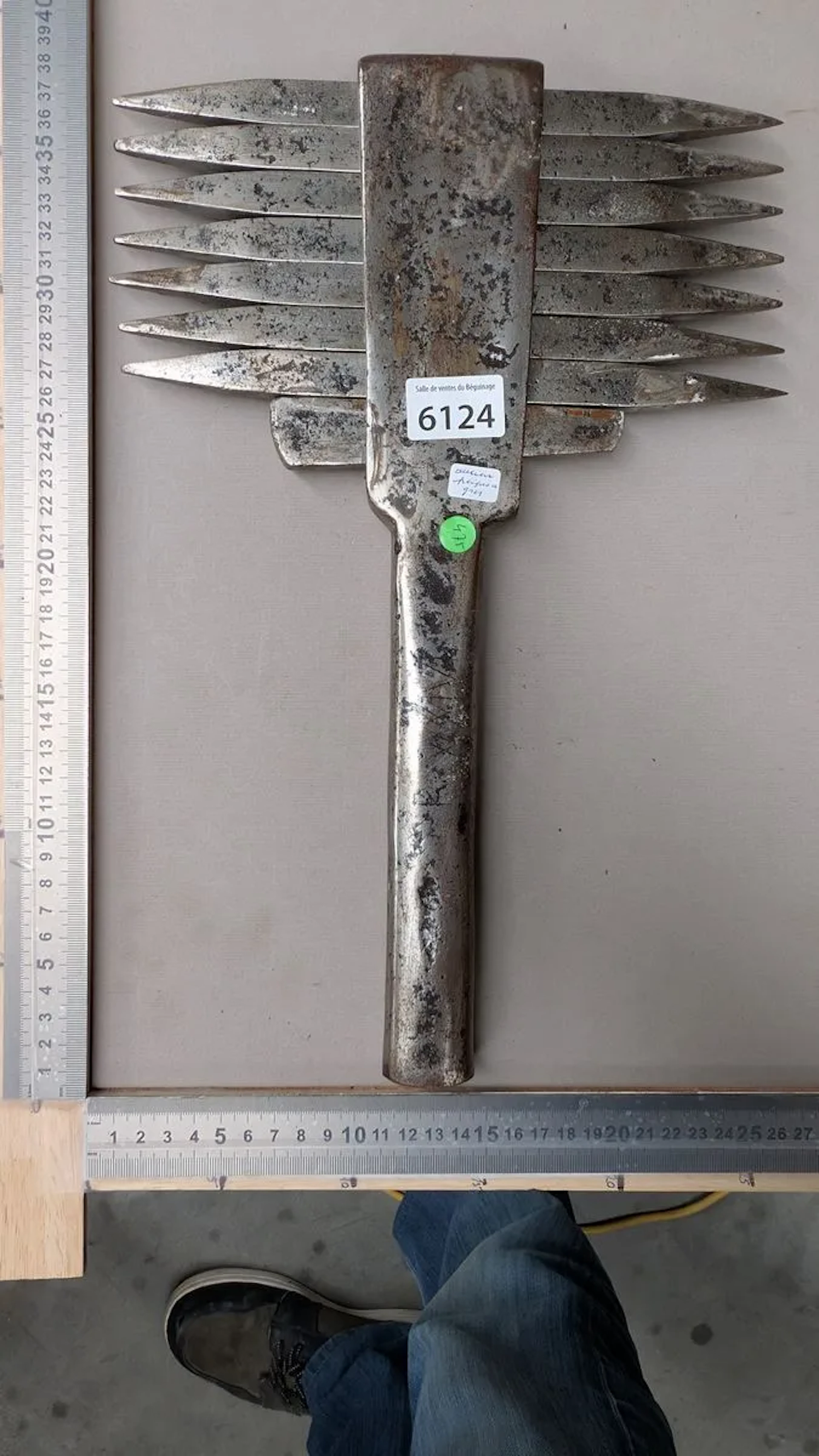 An antique sandstone comb—see photos for dimensions and condition