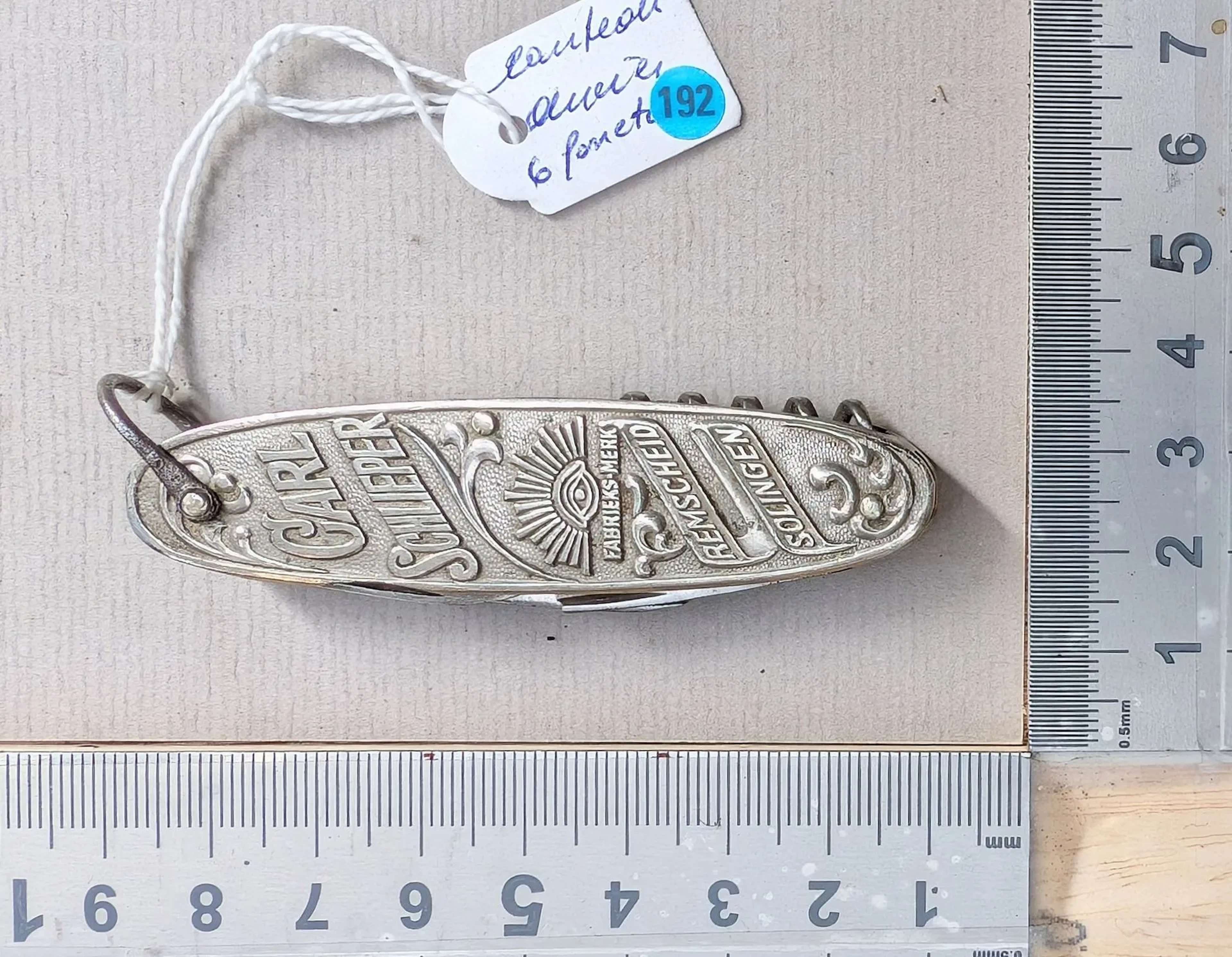 Vintage SOLINGEN metal knife—see photos for dimensions and condition
