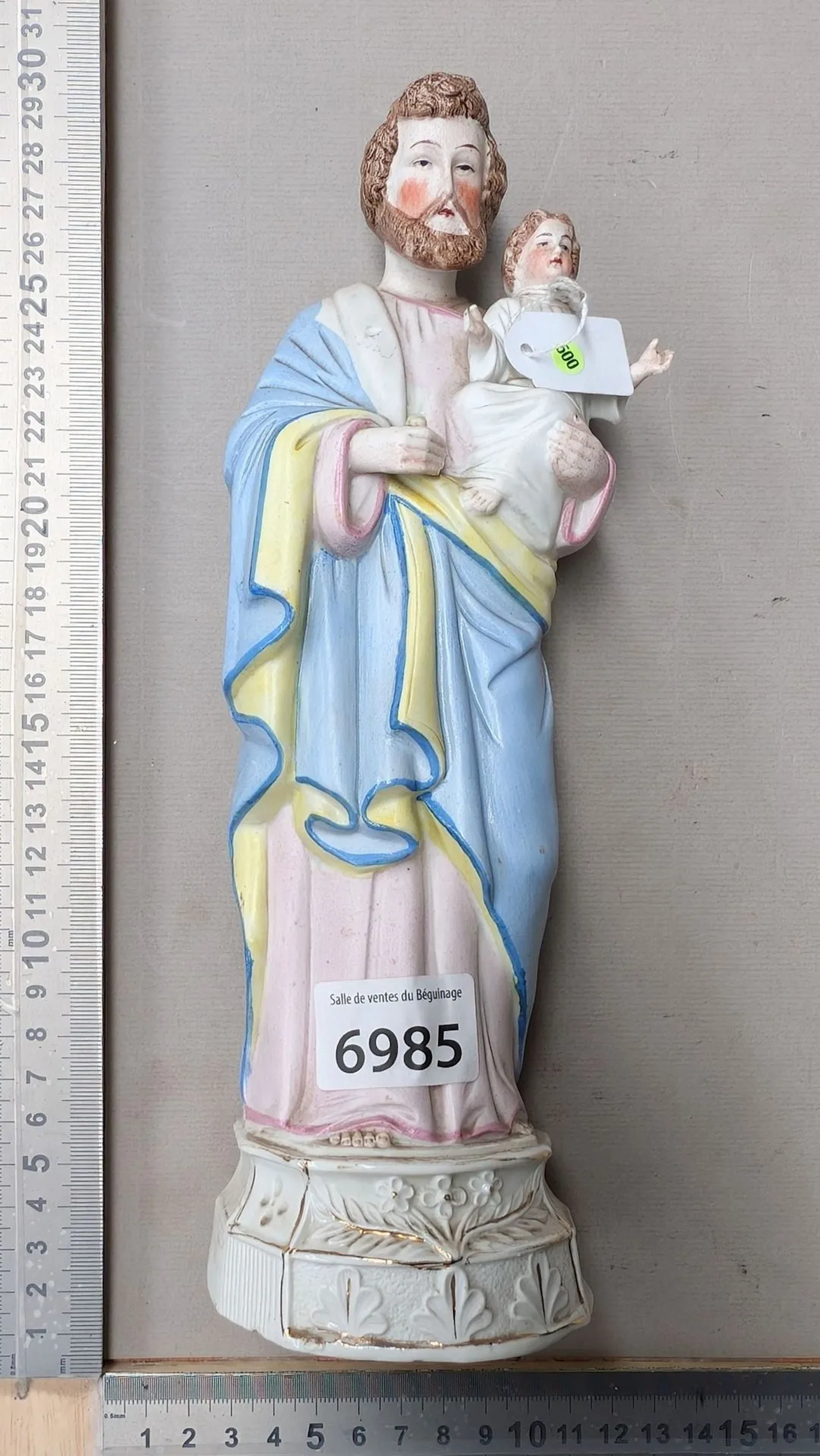 1 St. Joseph and the Child, earthenware - See photos for dimensions