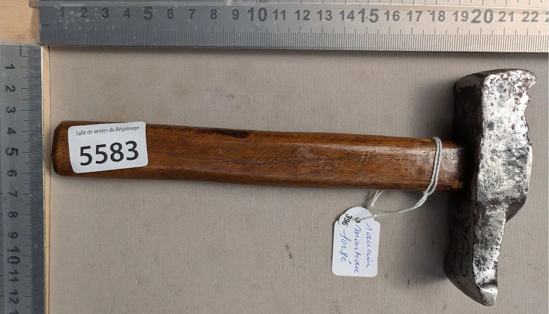 A rare antique forged hammer—see photos for dimensions and condition