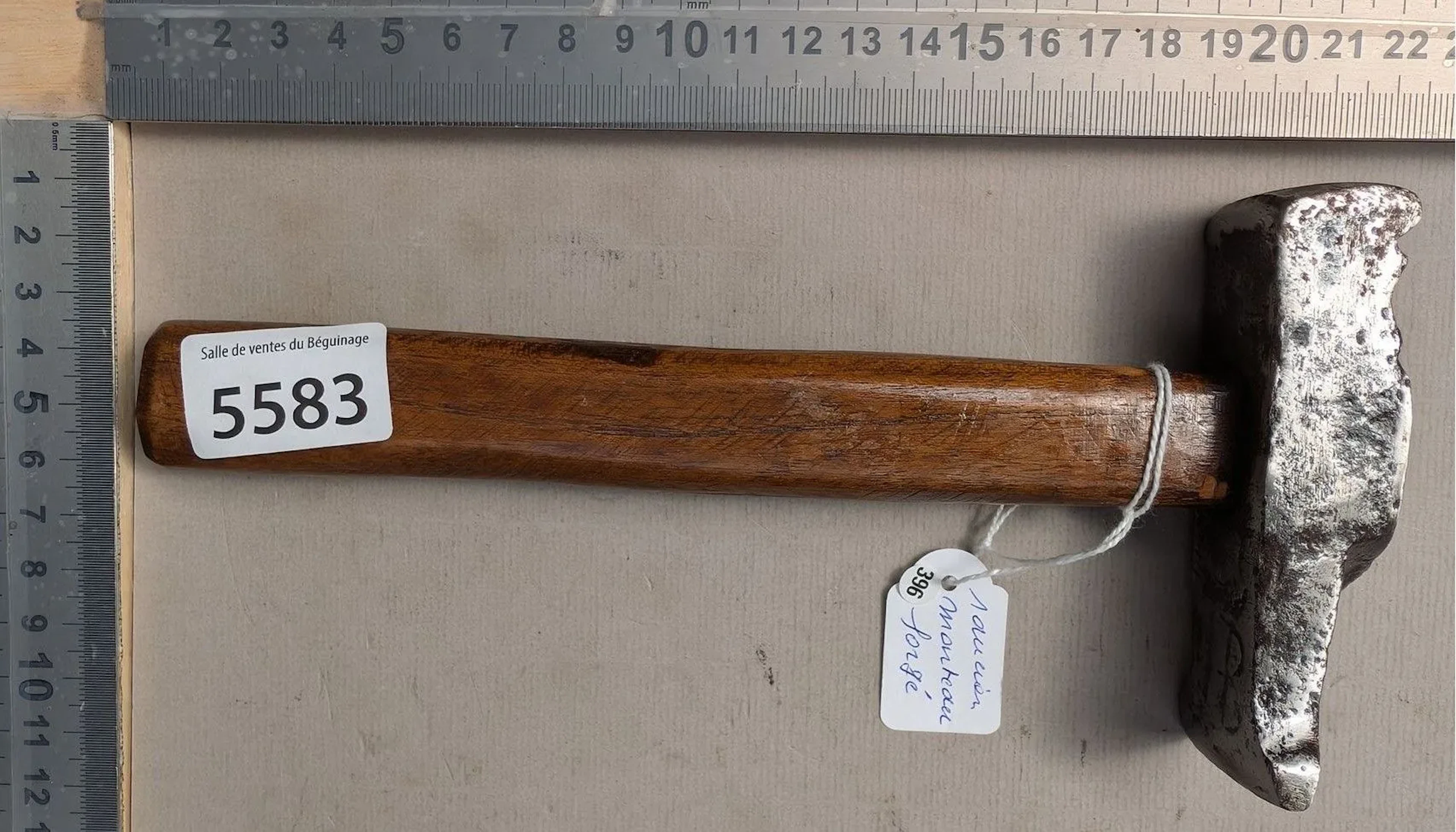 A rare antique forged hammer—see photos for dimensions and condition