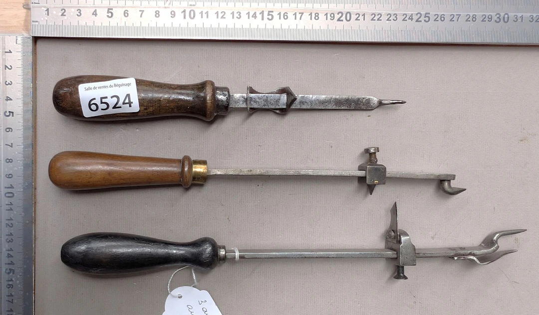 3 antique 19th-century can openers—see photos for dimensions and condition