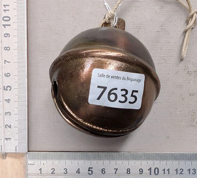 Antique 18th-century bronze carriage bell—see photos for dimensions