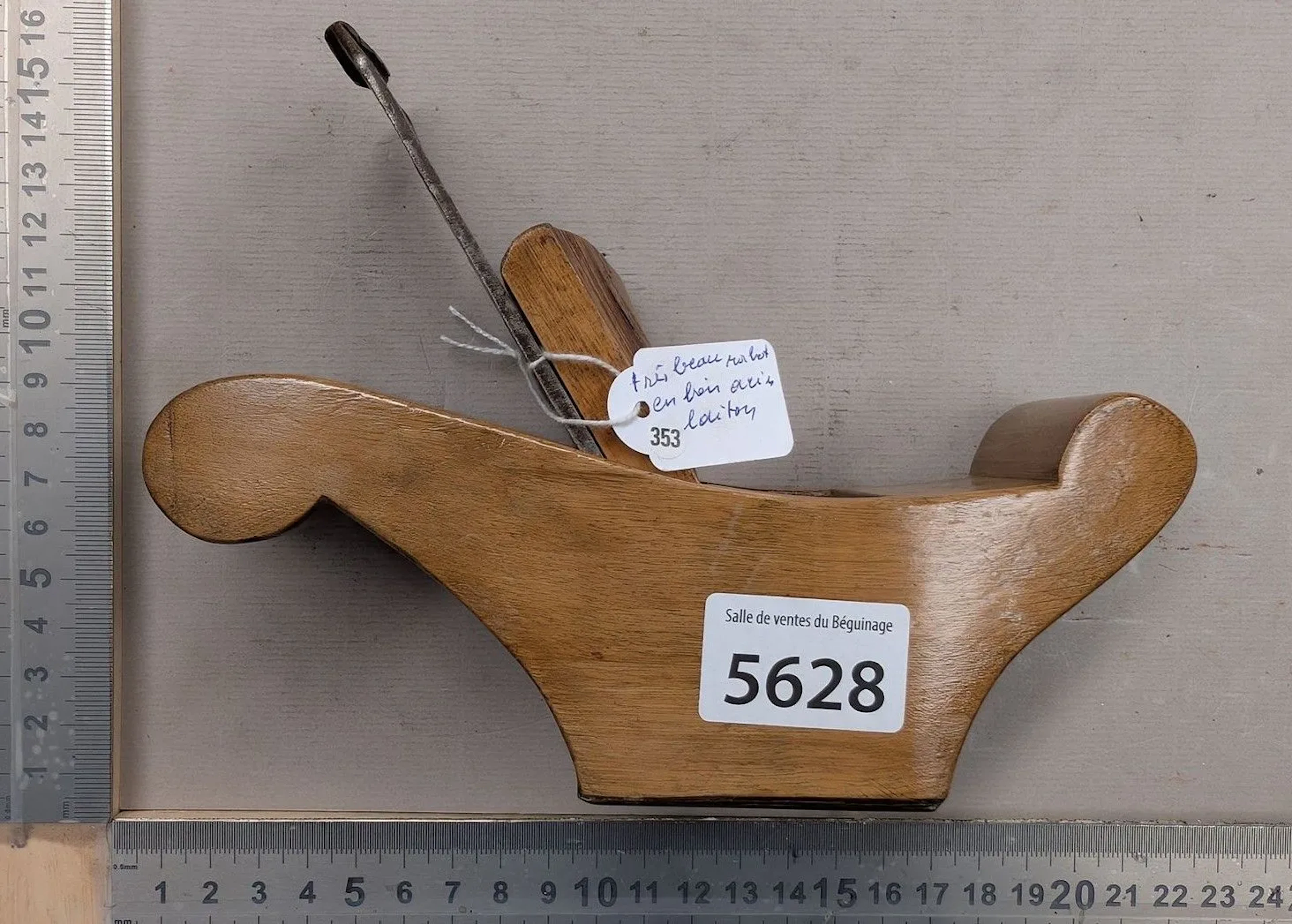 A beautiful antique plane made of wood, steel, and brass—see photos