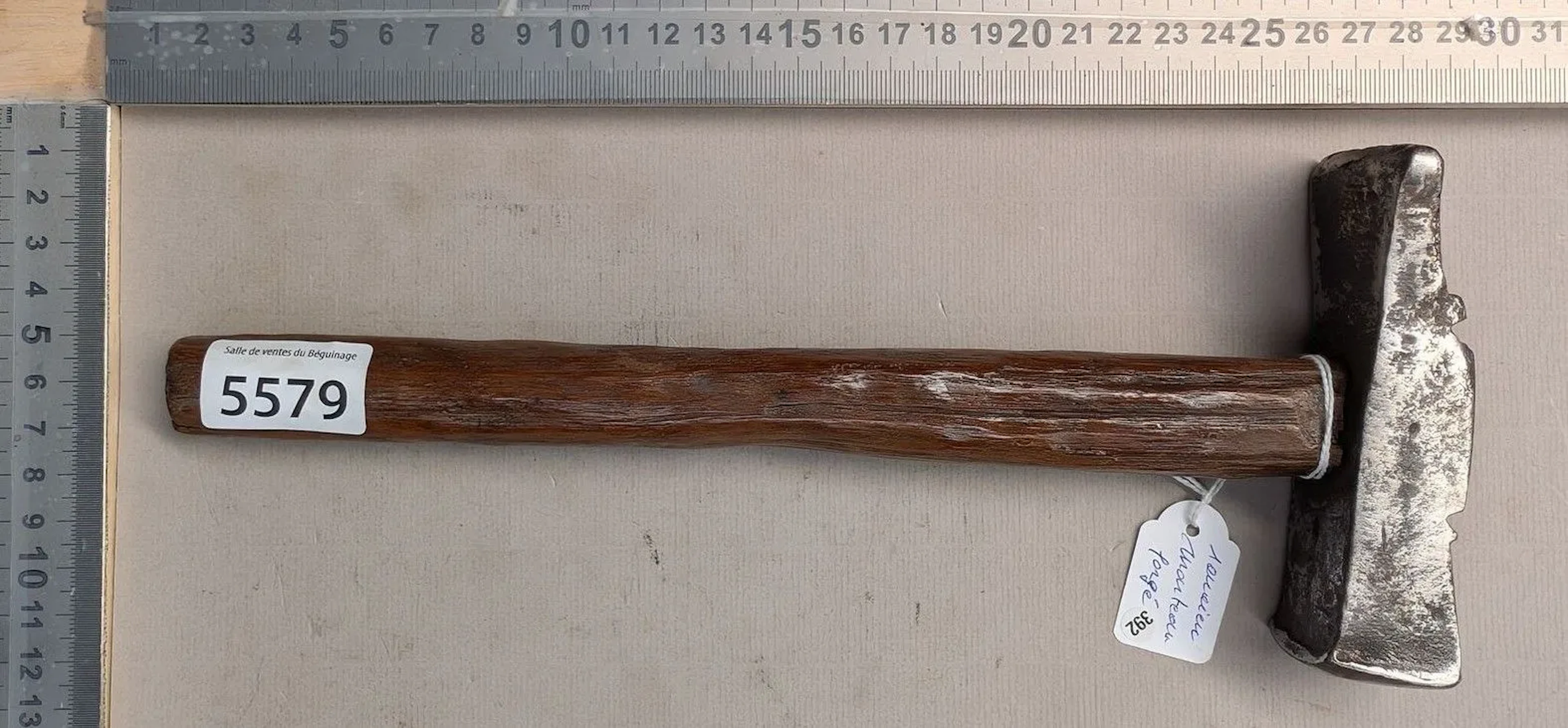 A rare antique forged hammer—see photos for dimensions and condition