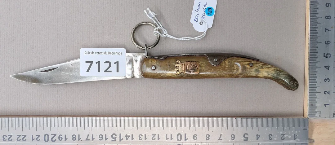 Antique single-blade pocket knife—see photos for dimensions and condition