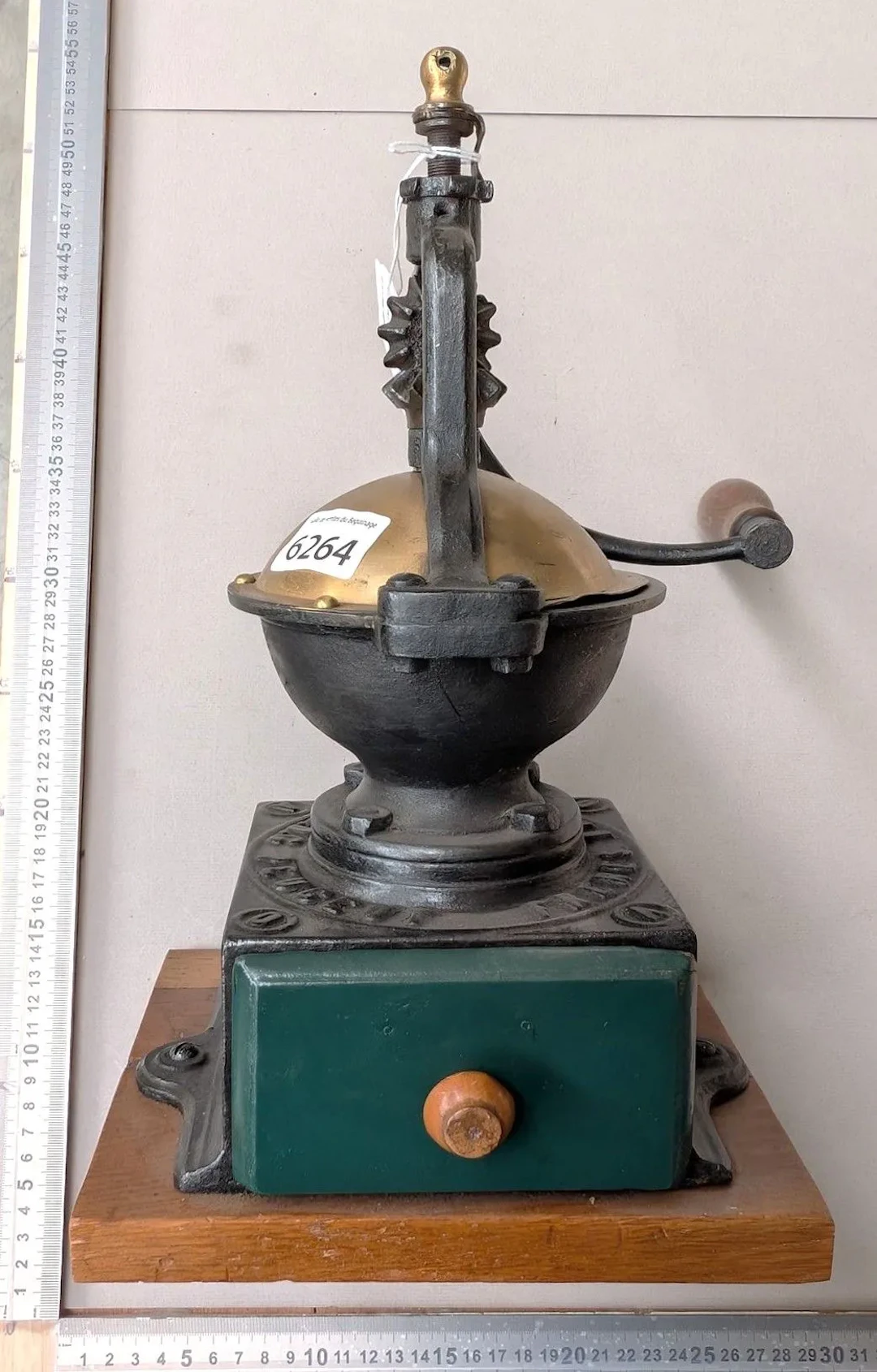 Vintage coffee grinder—see photos for dimensions and condition